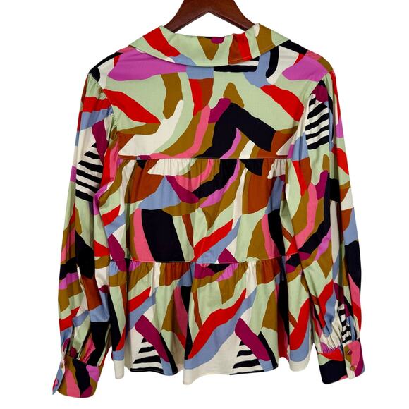 Tuckernuck Crosby by Mollie Burch Medium Wearable Art Blouse Shirt Top Formal - Picture 9 of 9